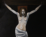 Female Crucifix II - Oil on Canvas