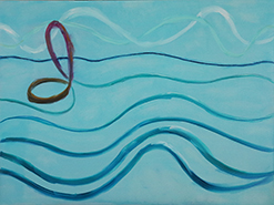 Sailboat on Ocean - Oil on Canvas