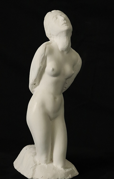On Knees with arms back - cast Marble